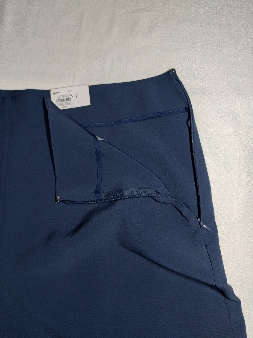 Nine West Navy Wide-Leg Dress Pants - Picture 9 of 11